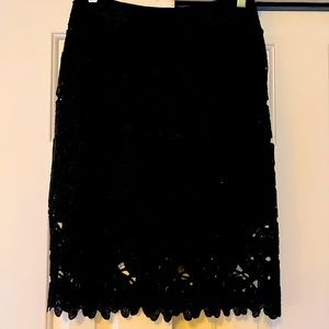 Vince Camuto lace overlay pencil skirt, rich black, 4P